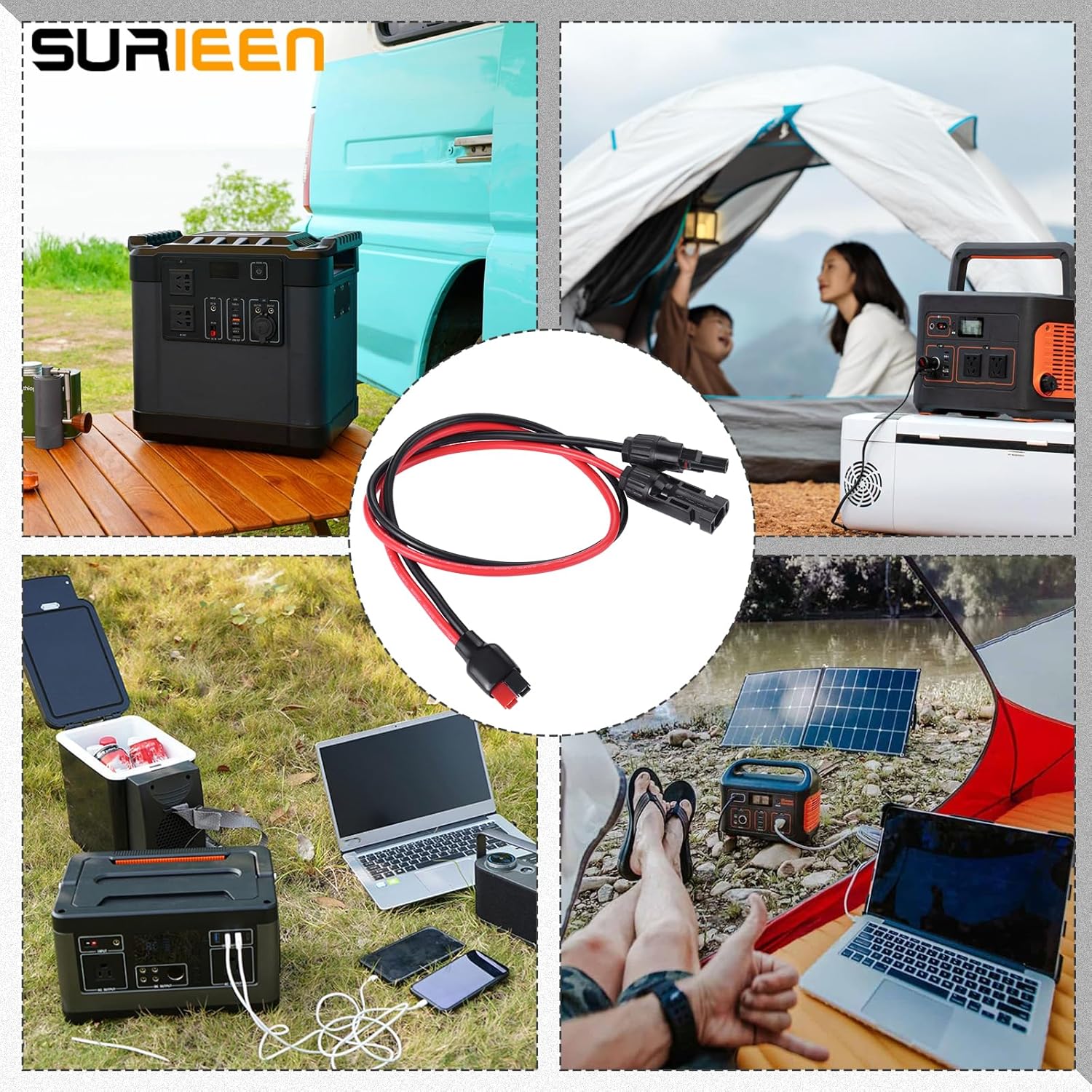 Anderson Solarstecker auf 50 A-Anschlusskabel, 10 AWG-Stecker für Solarpanel-Kabel, Solarpanel-Kabel-Anschluss-Kits für tragbares Wohnmobil-Solargenerator-Kraftwerk (60 cm) – Bild 7