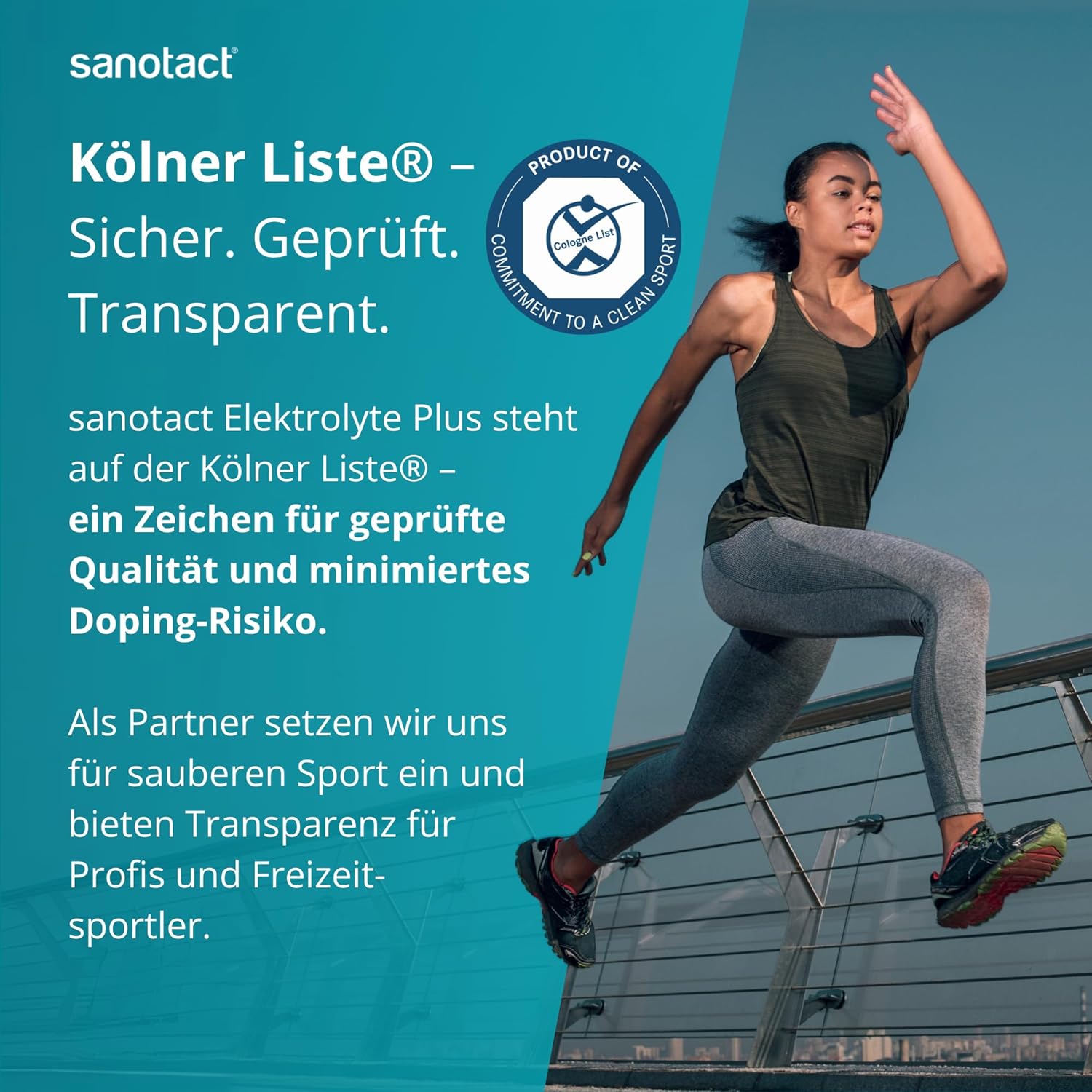 sanotact Electrolyte Plus (20 Beutel) • Elektrolytpulver für den Flüssigkeitshaushalt • Kalium & Magnesium für den Elektrolythaushalt • 100 % vegan • Erholungsgetränk • Orangengeschmack – Bild 5