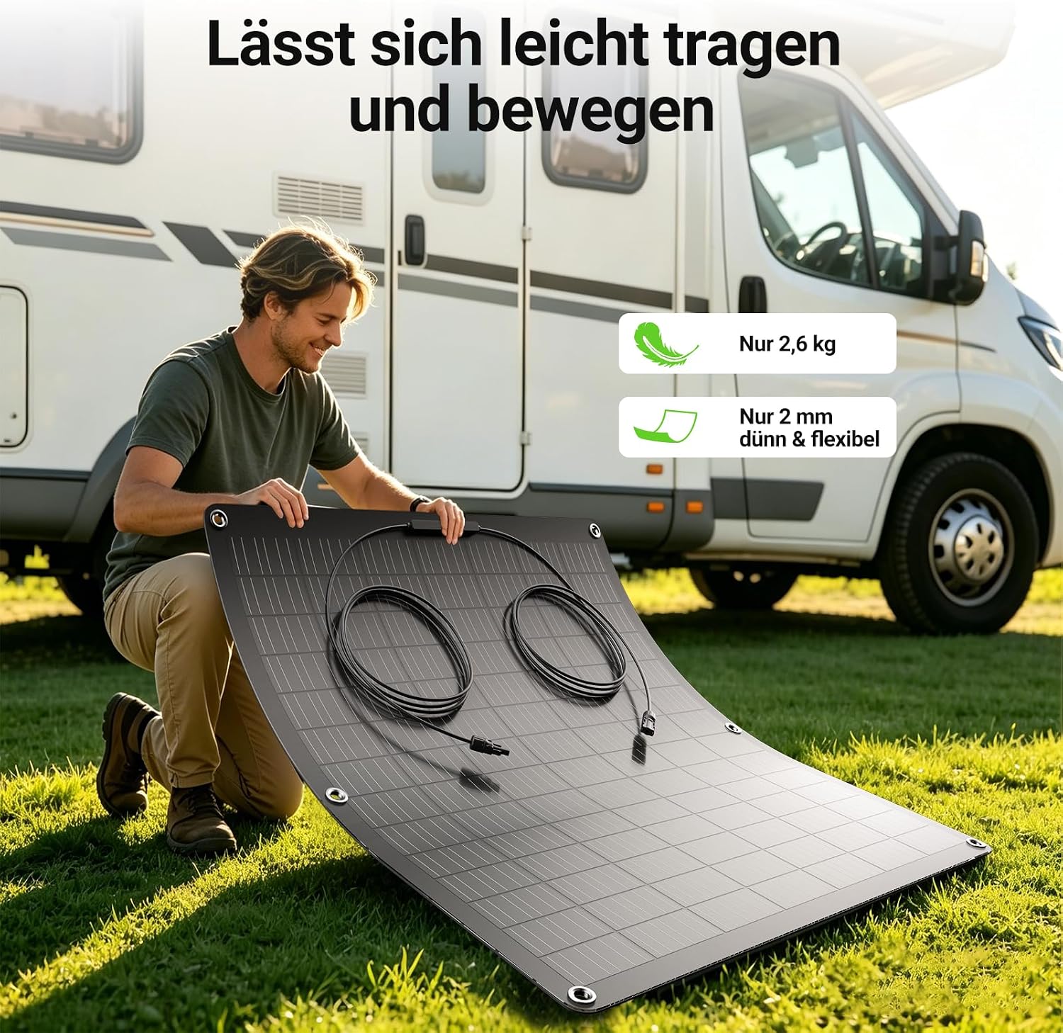 960 W flexibles Solarpanel, 4 x 240 W flexible Solarmodule, IP67, 23,5 % Umwandlung, Photovoltaik-Panel, Balkonkraftwerk, Solarzelle, ideal für Wohnmobil, Boot, Balkon, Wohnmobil, Garten – Bild 6