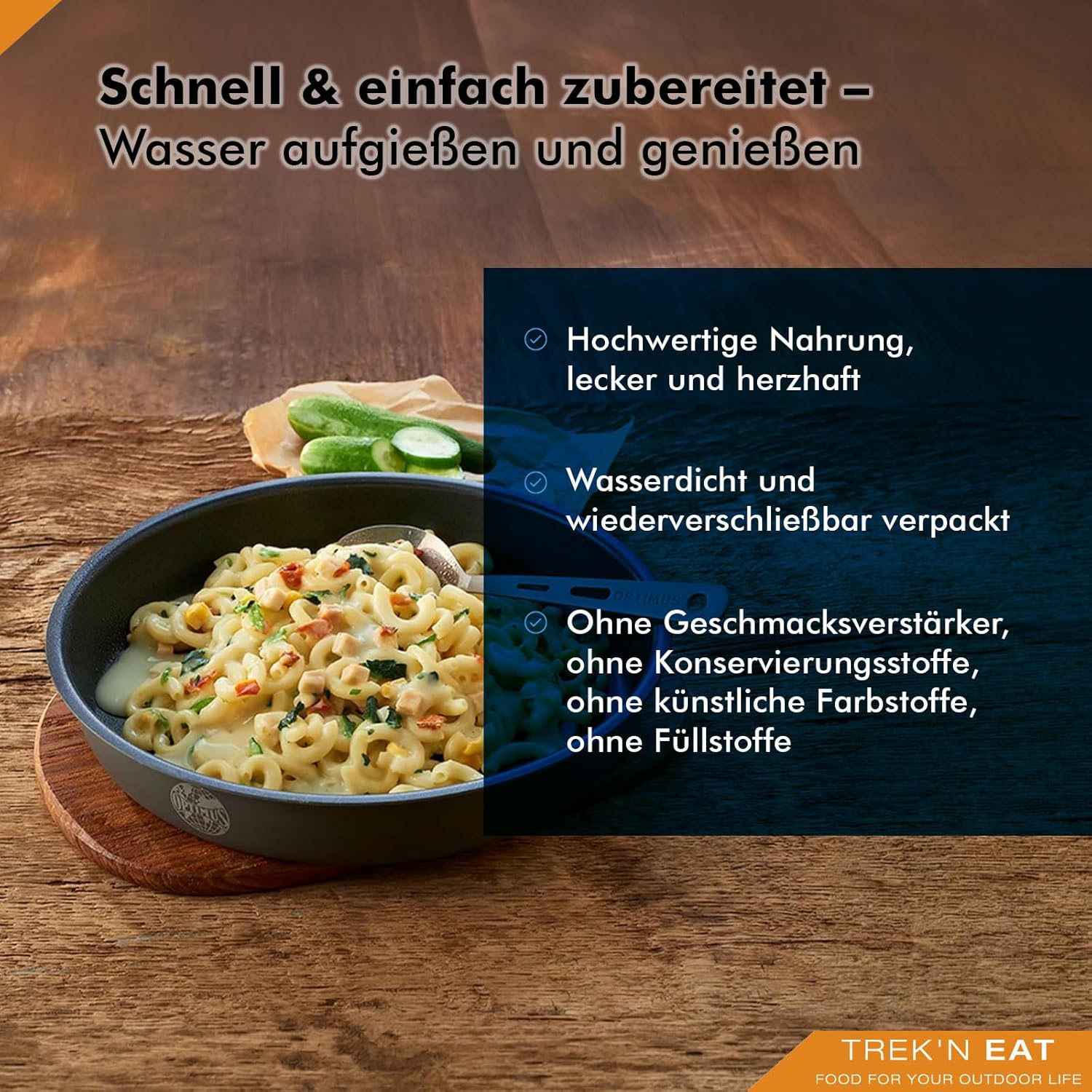Trek'n Eat Hühnchen in cremiger Pasta mit Spinat – Bild 5