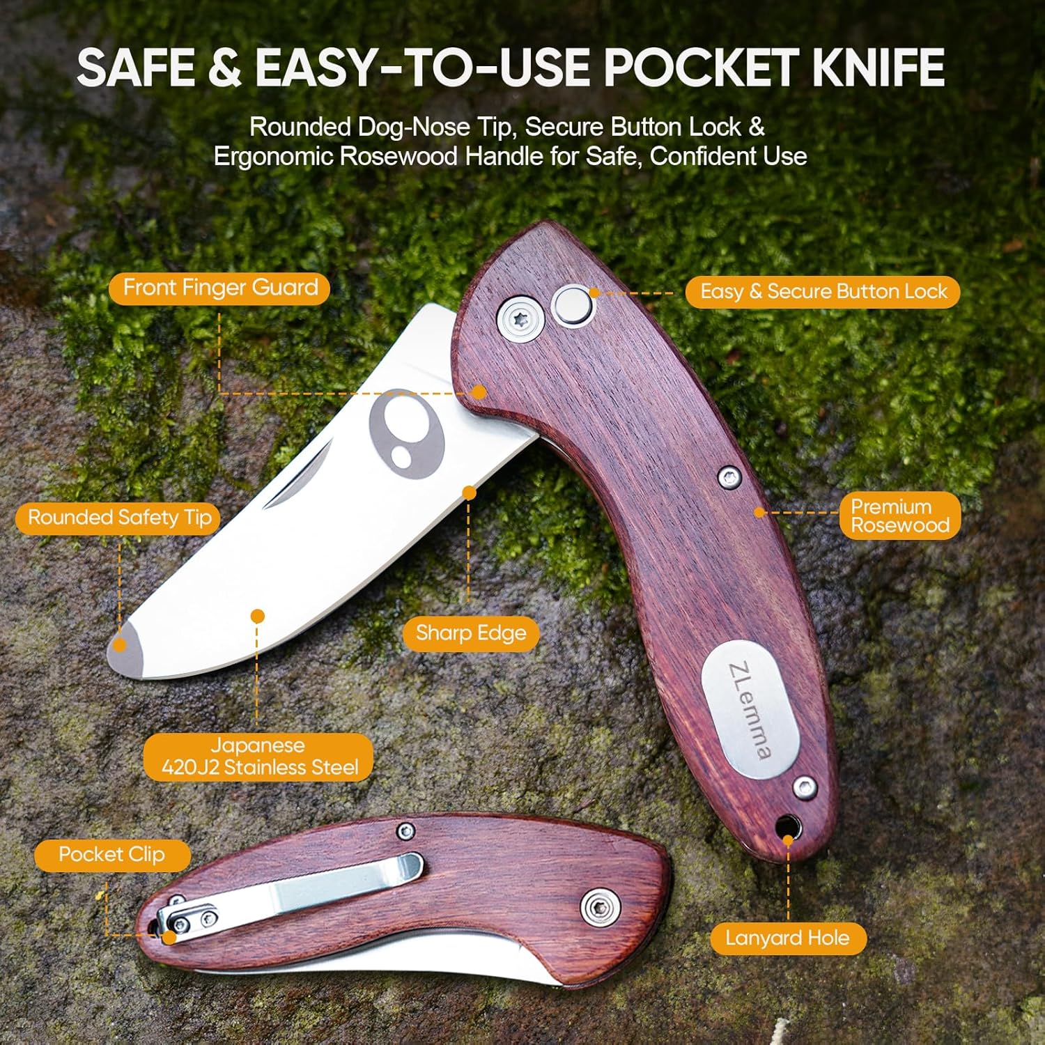Outdoor-Survival-Set für Kinder mit Taschenmesser, Multitool, Feueranzünder, Kompass, Paracord, Pfeife, Karabinern und wasserdichter Tasche – Camping-Abenteuerset für Jungen und Mädchen – Bild 3