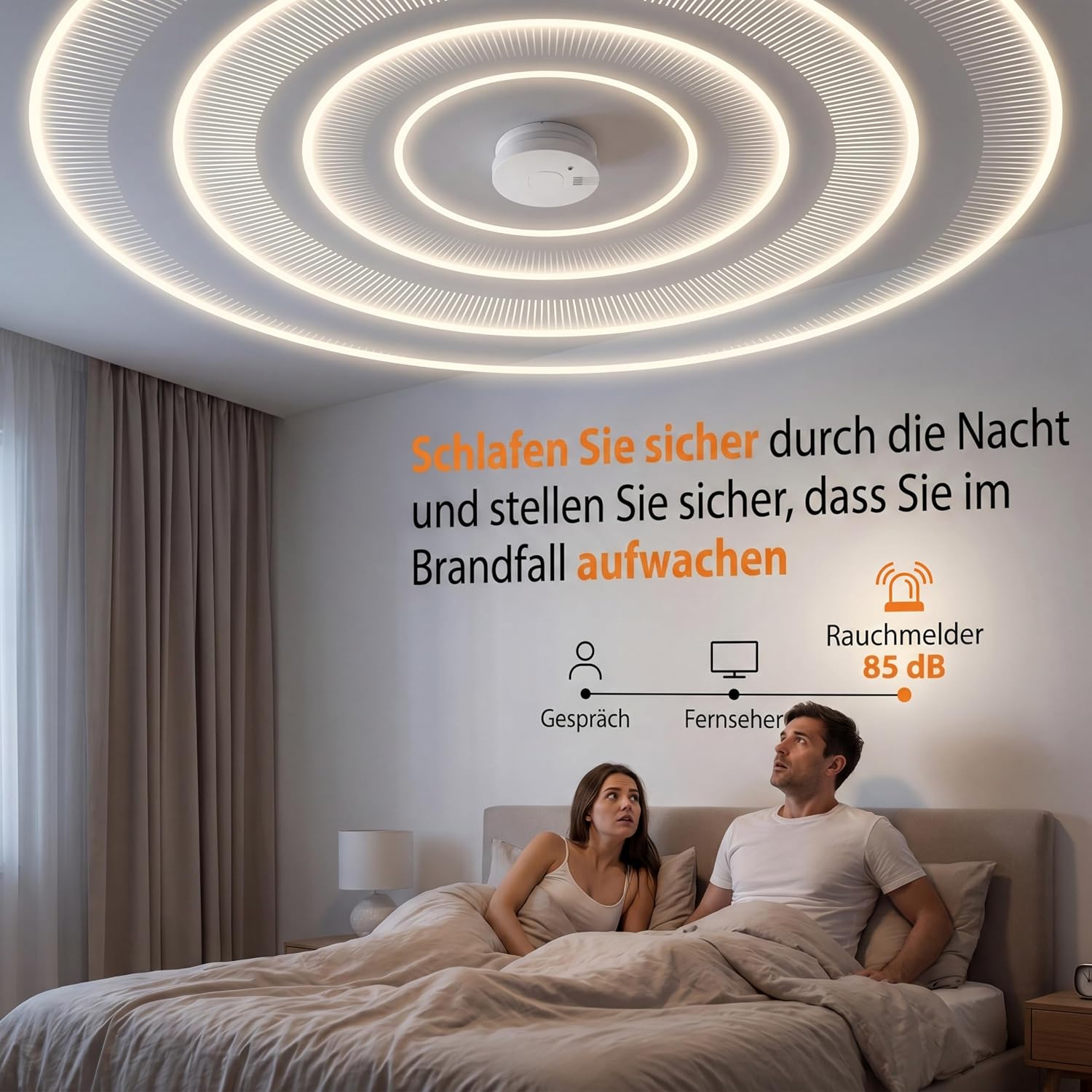 Smartwares Rauchmelder - TÜV - Austauschbare Batterie - Optischer Sensor - Testknopf - Geräuschlose Funktion - FSM-11710 – Bild 4