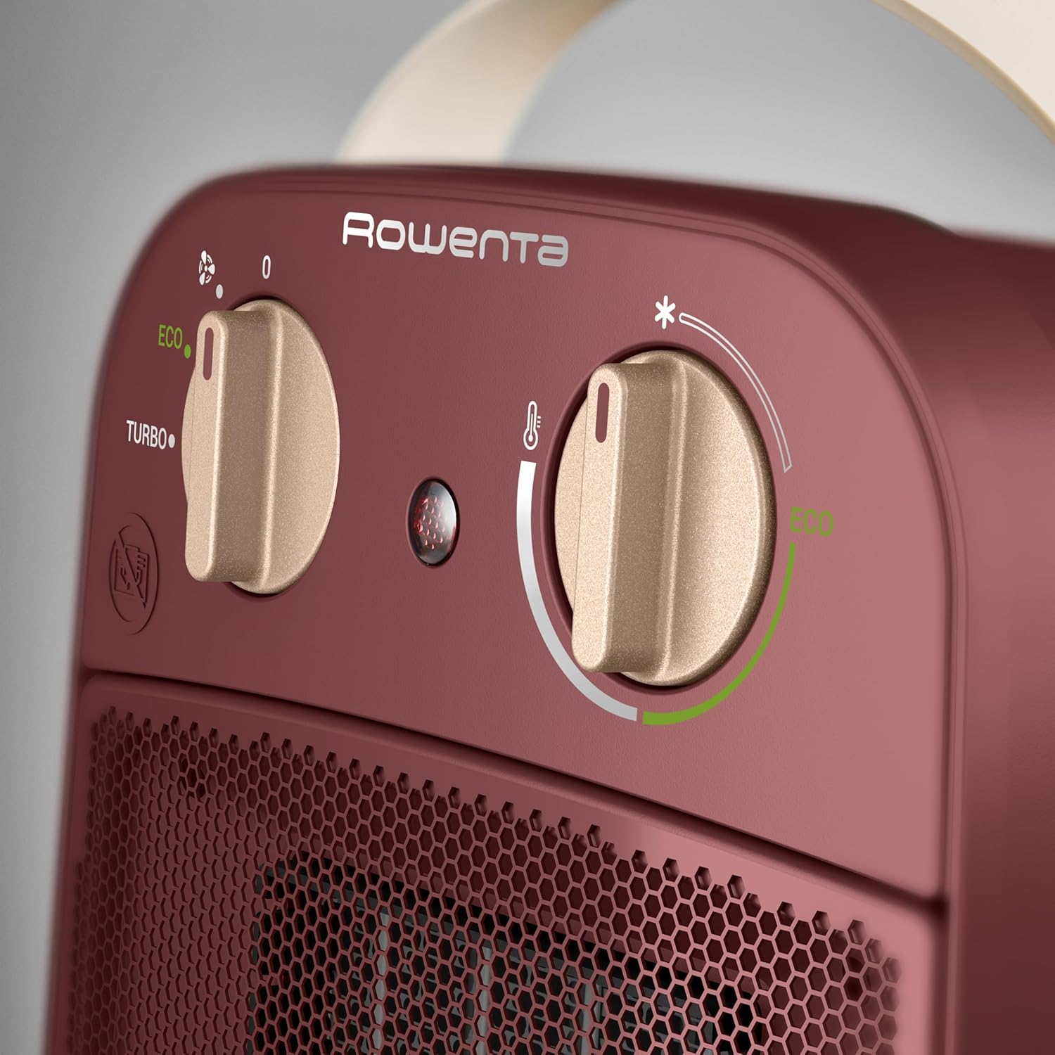 Rowenta Heizlüfter mit Tragegriff, mobil für 25 m², leise 42 dB, Keramik heizt sofort, Eco-Modus spart 50 % Strom, Turbo-Schnellaufwärmung, tragbar für Badezimmer, Büro, Schlafzimmer, Camping, kompakte Heizung, rot – Bild 11