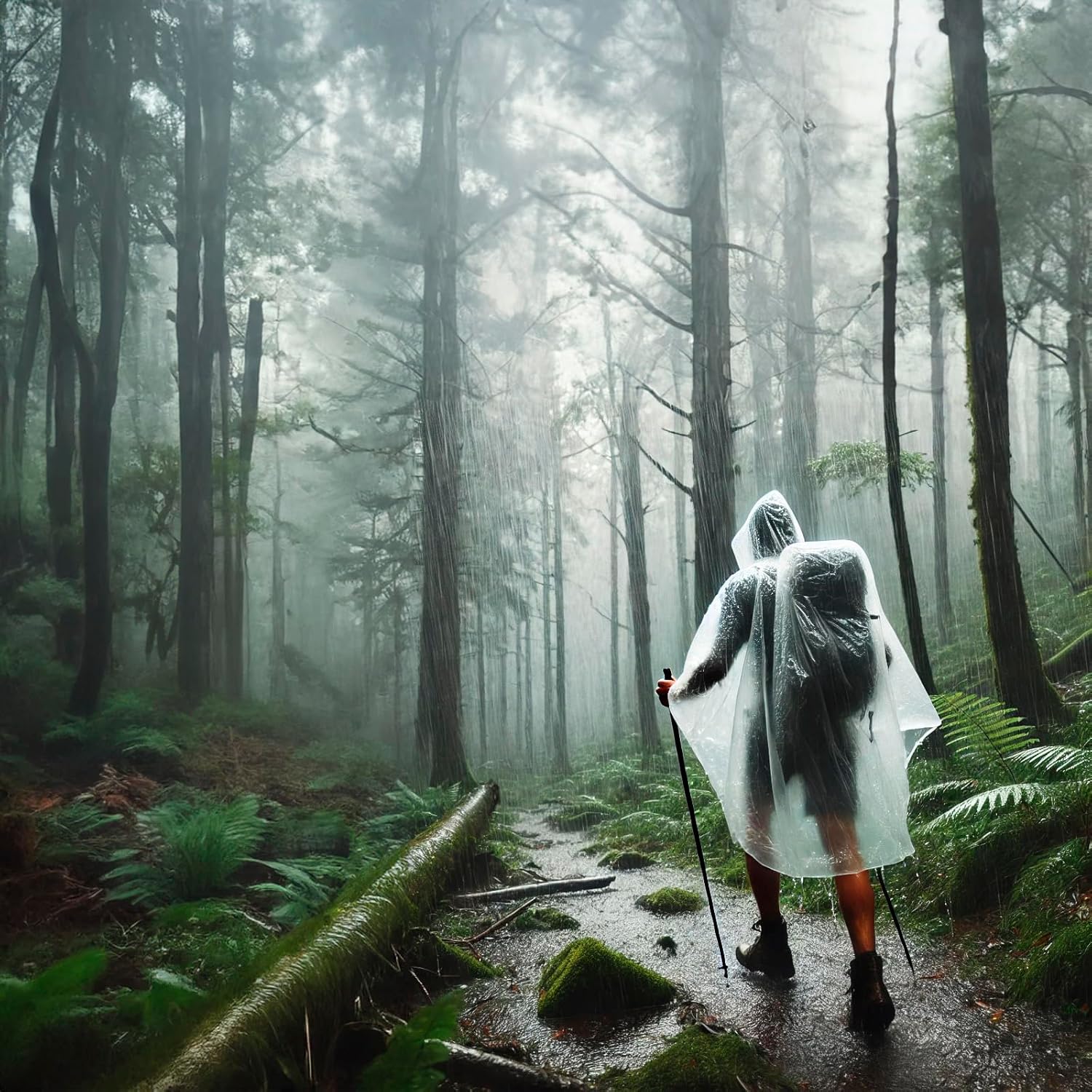 ZENO Regenponcho Festival wasserdicht – Regencape Festival Einweg – Regenponcho Damen & Herren – transparent mit Kapuze – Notfall-Poncho für Reisen, Wandern, Camping – Einweg-Poncho, 6 Stück – Bild 6