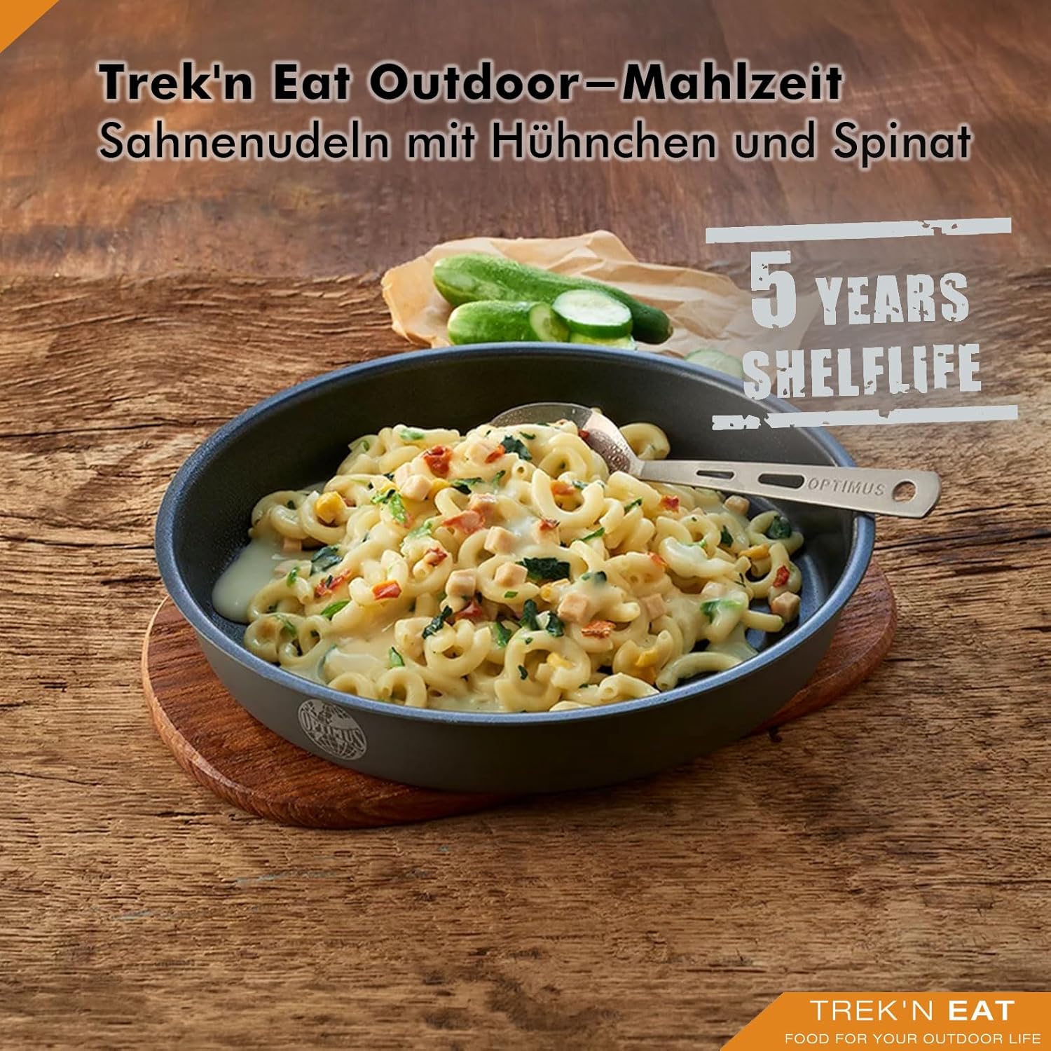 Trek'n Eat Hühnchen in cremiger Pasta mit Spinat – Bild 3