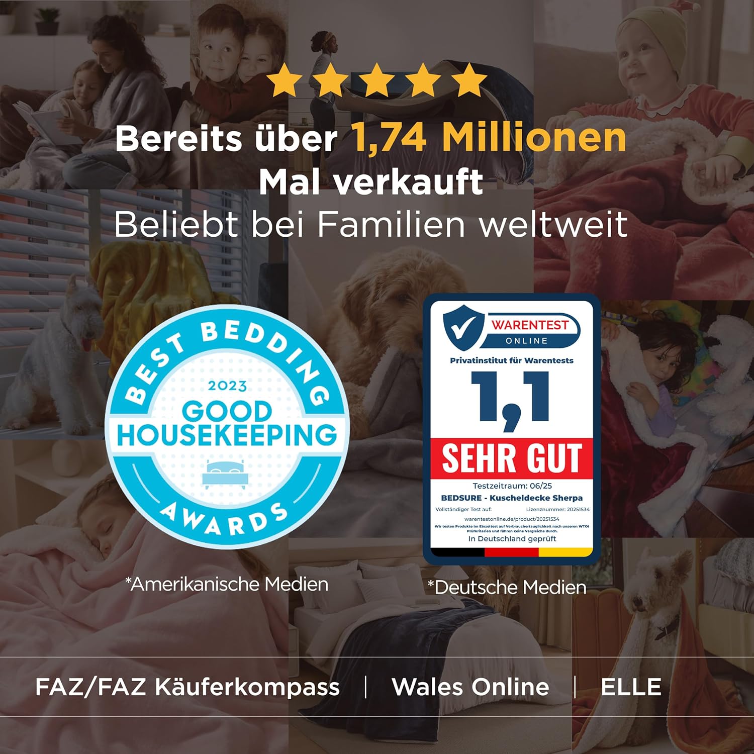 Bedsure Sherpa doppelseitige Decken, Kuscheldecken, extra dicke und warme Sofadecke, Couchdecke aus Sherpa, superflauschige Fleecedecke als Sofaüberwurf oder Wohnzimmerdecke – Bild 7