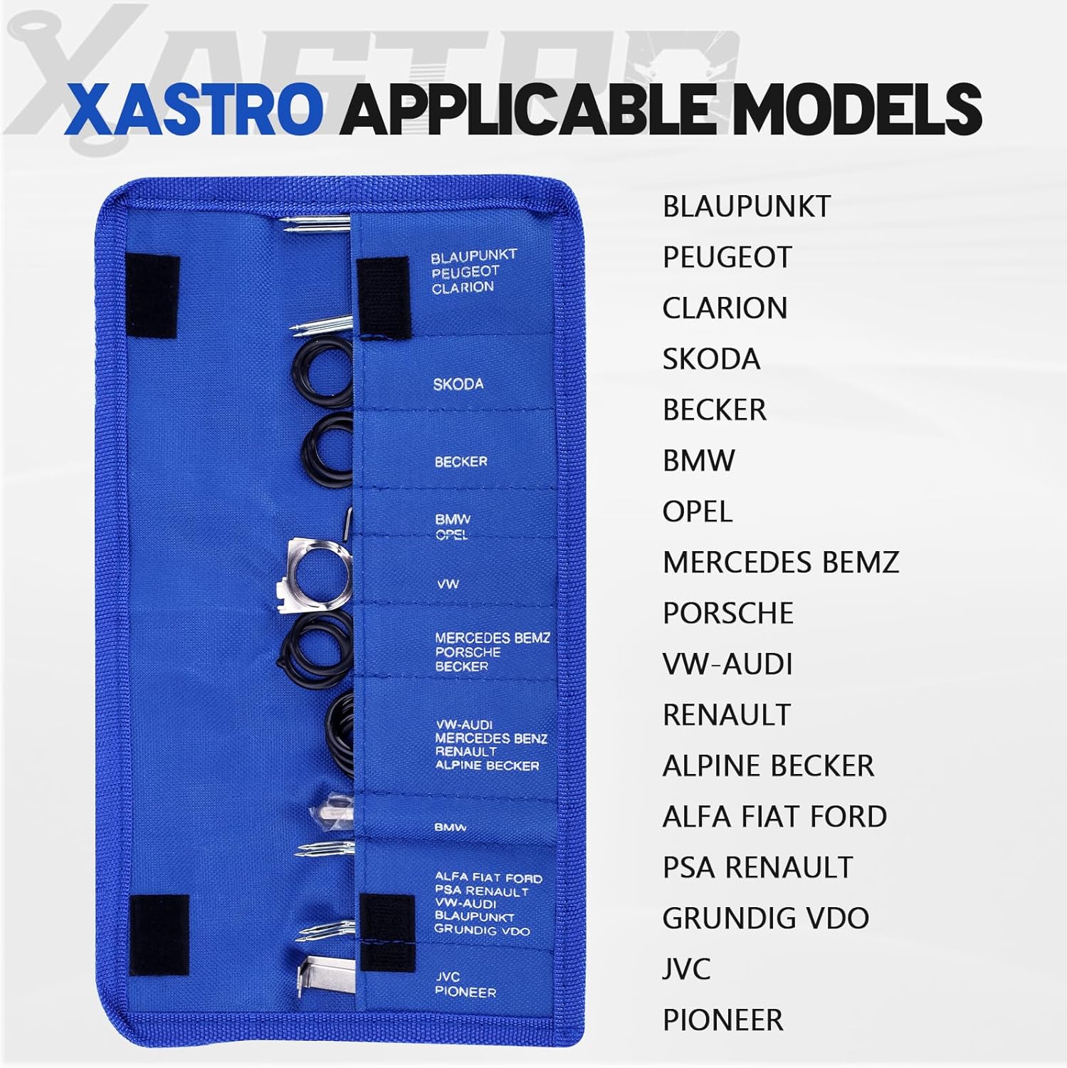 Xastro Radio-Entfernungswerkzeug, 20-teiliges Universal-Autoradio-Entfernungswerkzeug für Radio, Navi, IRelease-Werkzeug, Demontage der Radiohalterung, Auto-Werkzeug – Bild 7