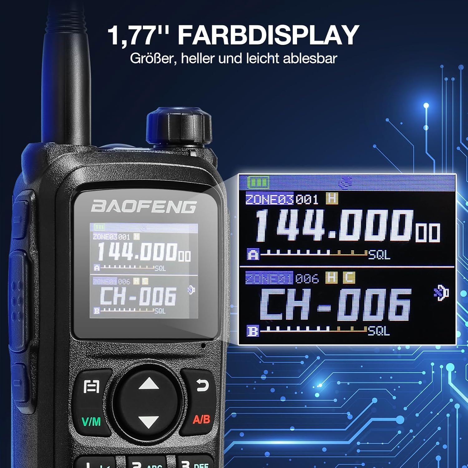 BAOFENG UV-28 Plus Amateurfunkgerät mit GPS-Navigation, APP-Programmierung, 10-W-Dualband-Funkgerät mit großer Reichweite und Frequenzkopie, 1000 Kanäle, 1,77-Zoll-Farbdisplay, 2200-mAh-Akku – Bild 6