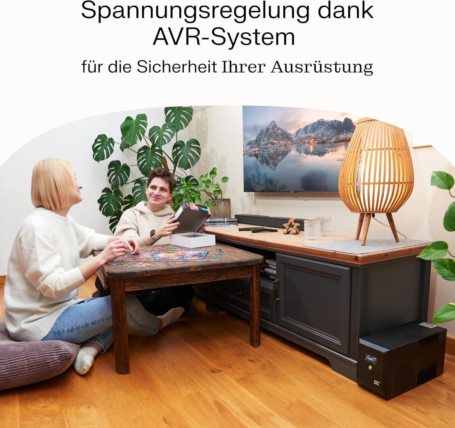Green Cell PowerProof USV 2000VA 1400W, LCD, reine Sinuswelle und IEC | Notstromversorgung mit Überspannungsschutz, RJ45 und 4 Schuko-Ausgängen für Haushaltsgeräte – Bild 6