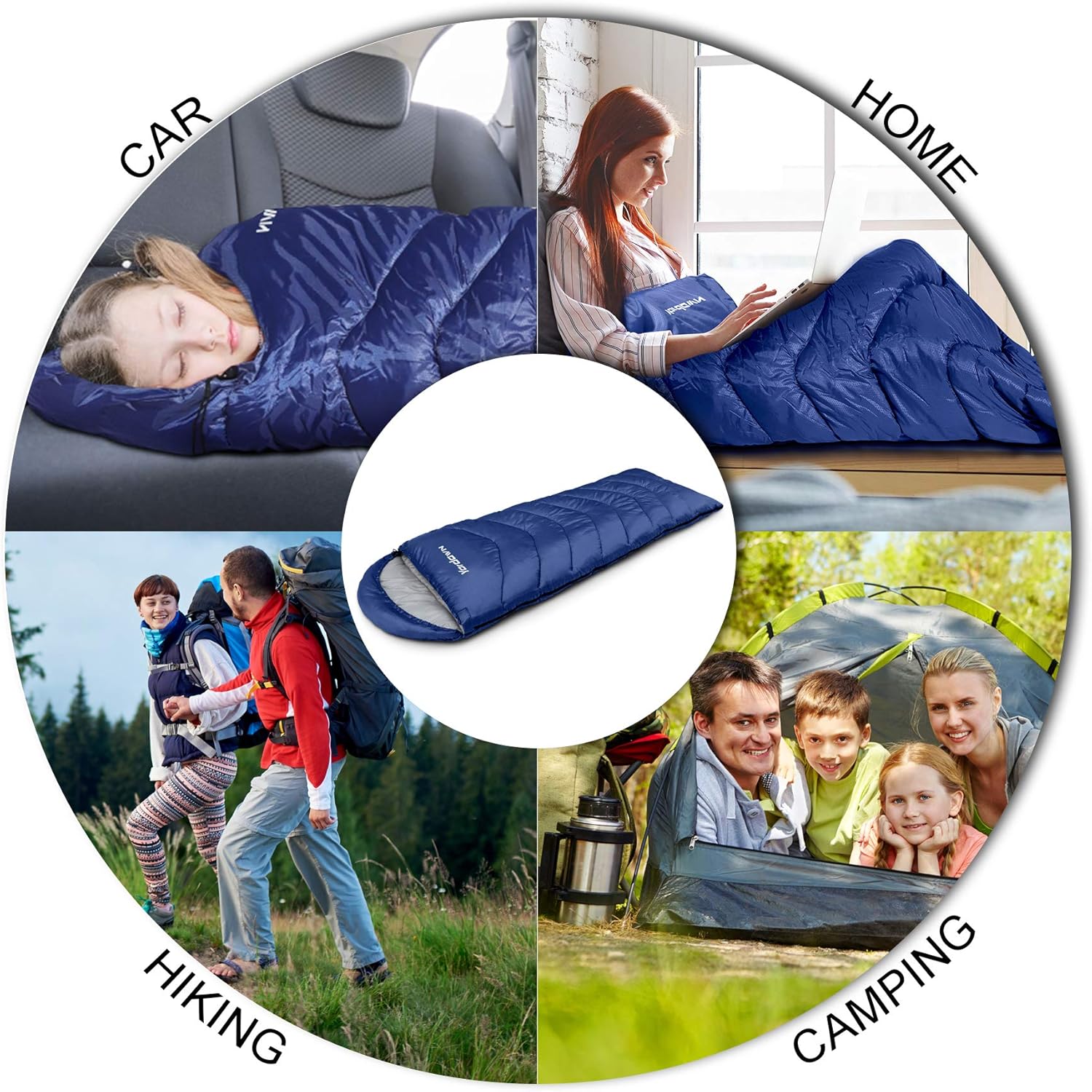 Schlafsack Outdoor Camping für Erwachsene Kinder Schlafsäcke Sommer Winter 3-4 Jahreszeiten Deckenschlafsack Ultraleichter Schlafsack Kleines Packmaß Reiseschlafsack Wasserdicht – Bild 7