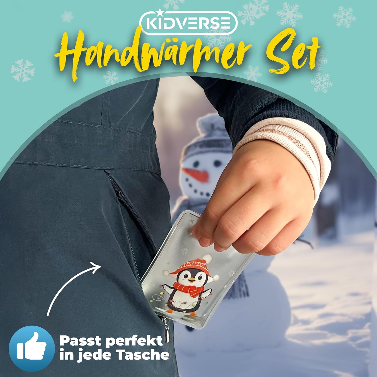 KIDVERSE Kinder Handwärmer 4er Set - Wiederverwendbare Taschenwärmer - Wohltuende Handwärmer zum Bücken - Wärmekissen Hände mit süßen Motiven - Taschenwärmer Kinder – Bild 4