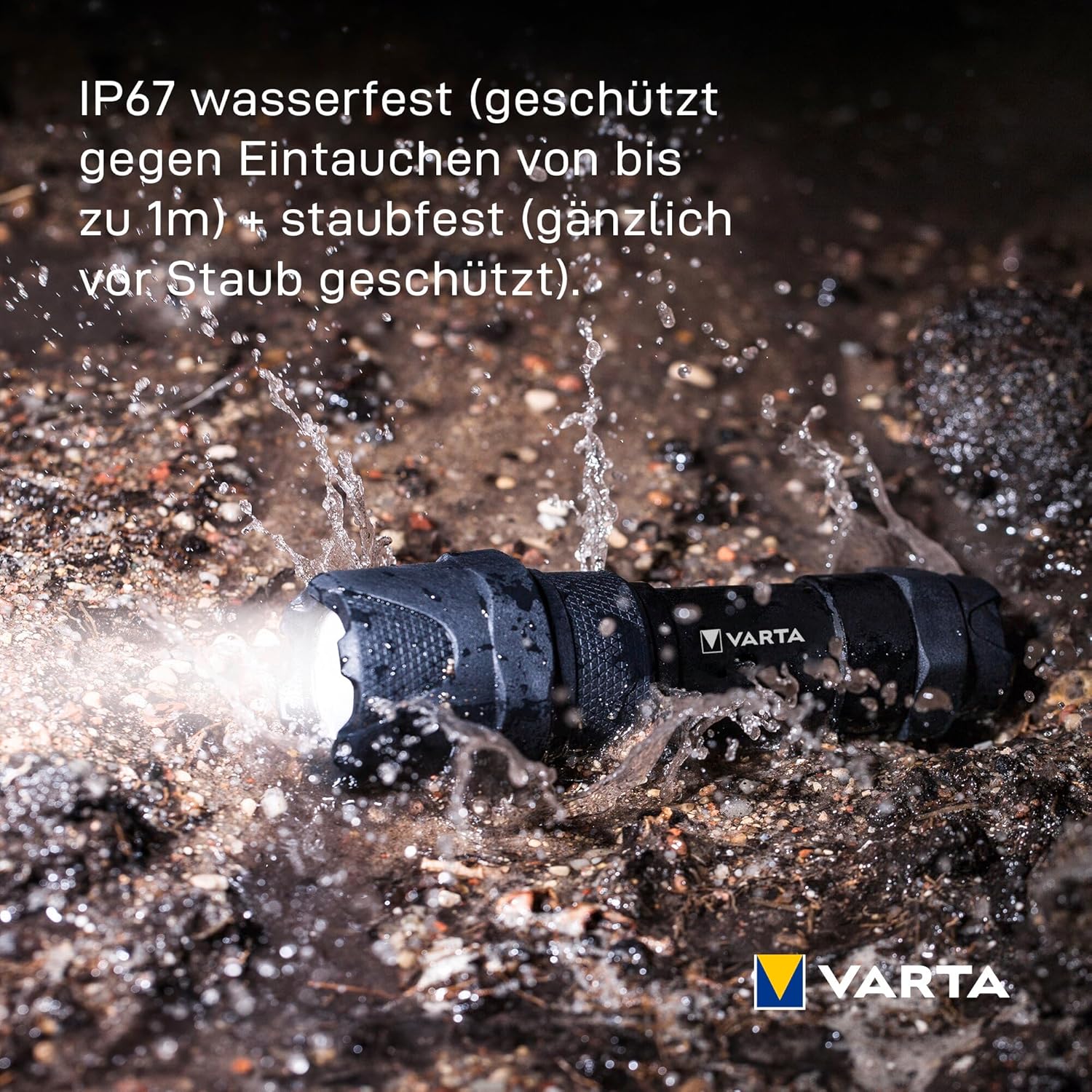 Varta Indestructible H30 Pro COB LED-Laterne mit 6 x AA Longlife Power-Batterien, wasser- und staubdicht, stoßdämpfend, bruchsichere Linse und Reflektor – Bild 9