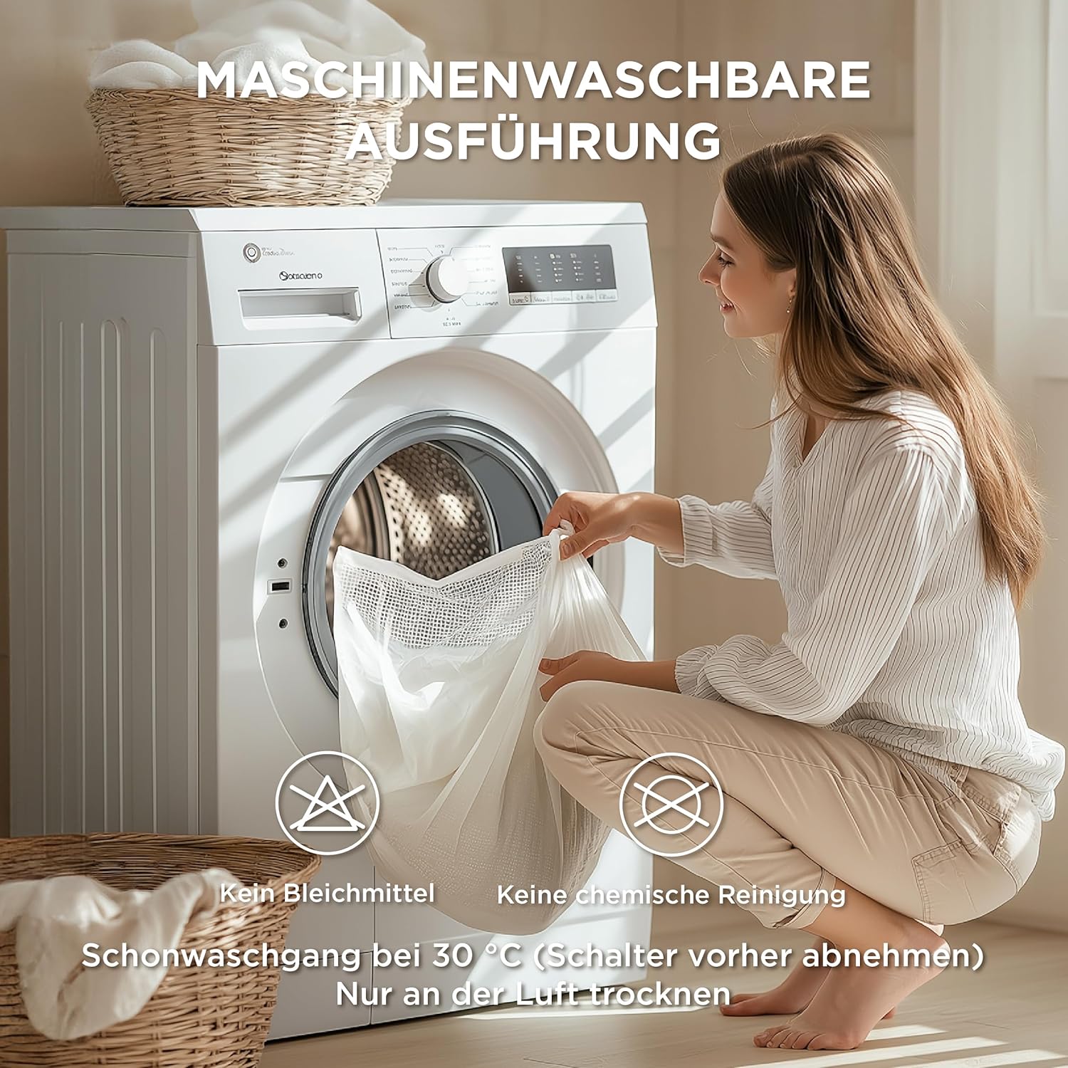 BEDSURE Heizdecke, elektrische Kuscheldecke, Geschenke für Frauen, mit automatischer Abschaltung, 6 Heizstufen und 10-Stunden-Timer, bis zu 8 Stunden Überhitzungsschutz für Zuhause und Büro, Grau – Bild 7