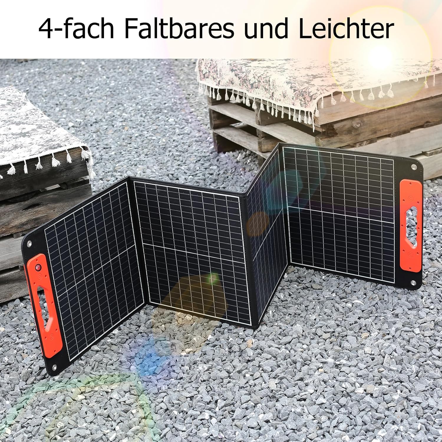 Tragbare Power Station S160 mit 100 W Solarpanel, 222 Wh Solargenerator, 300 W (600 W Peak) AC-Ausgang, 65 W USB-C-Anschluss für Camping, Reisen, Wohnmobil – Bild 7