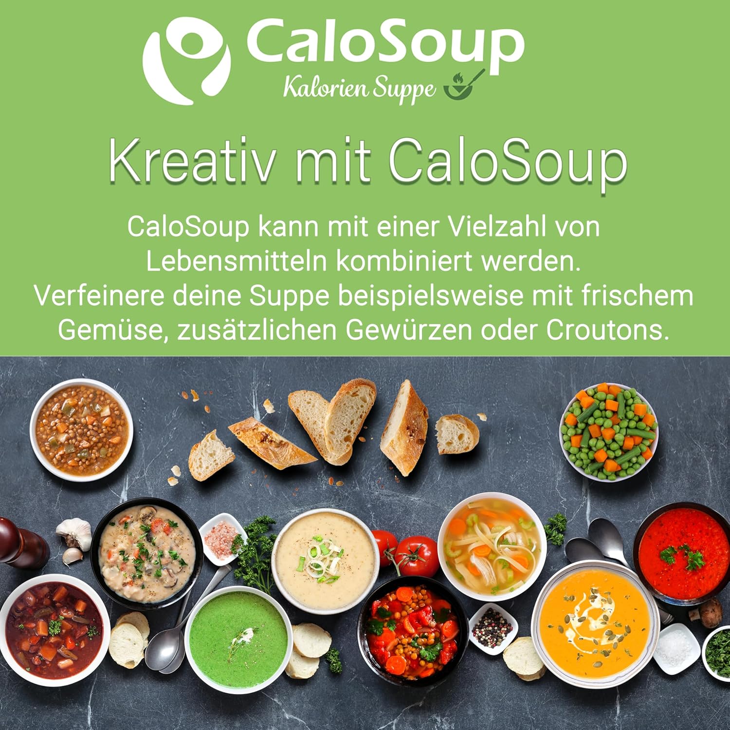 Hochkalorische Suppe zur Steigerung von 20 Portionen | Lebensmittel mit hohem Kaloriengehalt als Fertigsuppe | Fertiggerichte mit Gemüse | Flüssignahrung CaloSoup Kalorien Lauchsuppe (Lauchcreme) 500 g – Bild 5