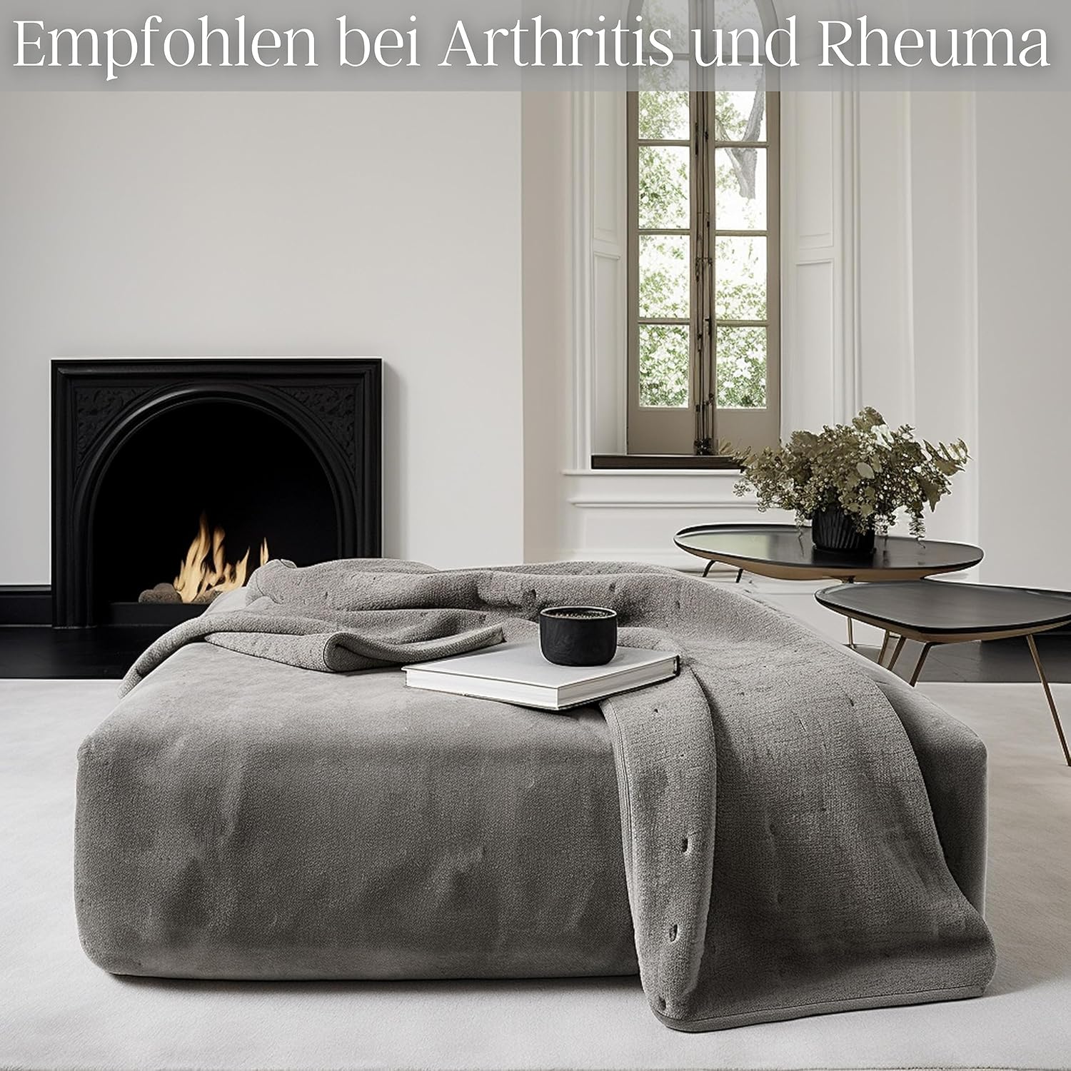 Steinborg Electric Heizdecke mit automatischer Abschaltung | 150 x 80 cm | 6h-Timer | Waschbar bei 30° | 6 Temperaturstufen | Fernbedienung | Thermodecke | Thermo-Unterbett | Wärmedecke – Bild 8