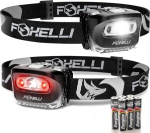 Foxelli LED-Stirnlampe – für Erw...