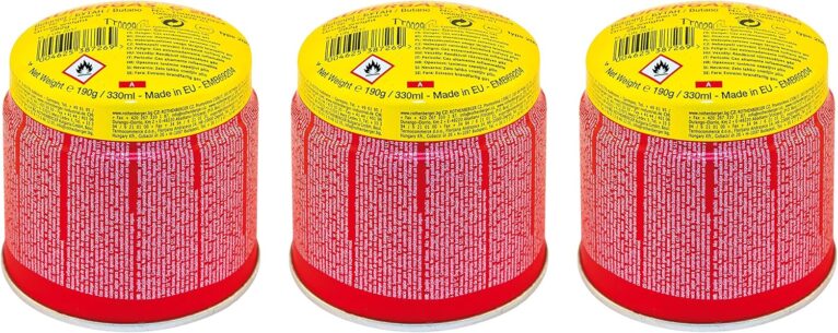 ROTHENBERGER Industrial C200 Supergas Brenngaskartusche, hochreines Butangasgemisch, 330 ml – 3er-Pack