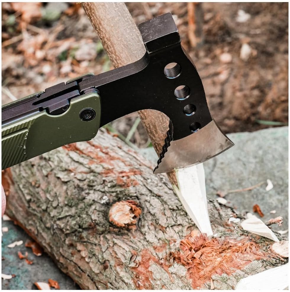 Dönges Multitool 18 Funktionen – Mit Axt, Feuerstein & Koffer – Kompaktes Survival-Tool für Outdoor, Bushcraft & Camping – Geschenk für echte Abenteurer – Bild 4