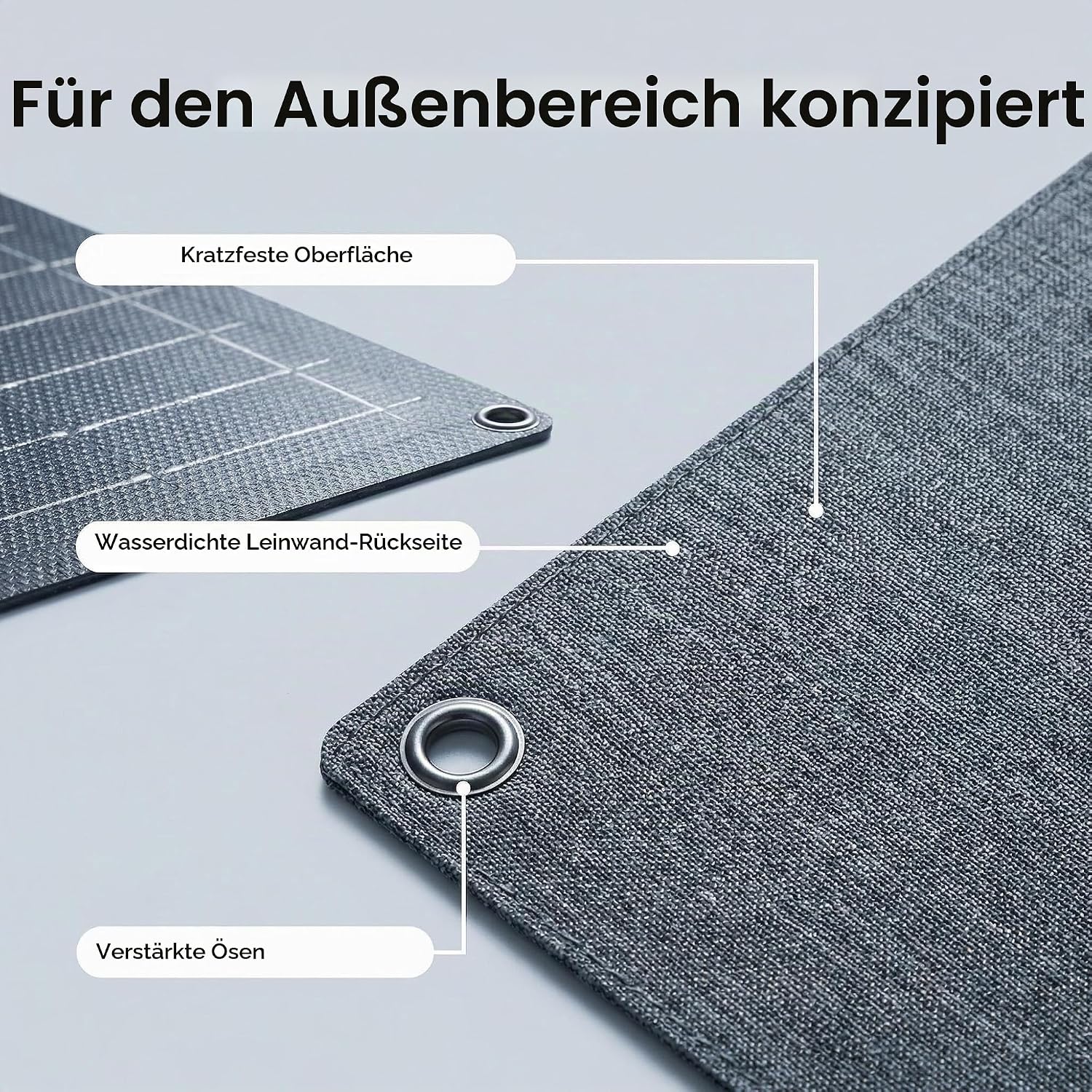 Tragbares Solarladegerät, 20 W Solarpanel faltbar mit 2 Anschlüssen (USB-C + USB-A), IP44 wasserdichtes tragbares Solarladegerät, Handy-Solarpanel im Freien, Camping-Ladegerät für Smartphone – Bild 4