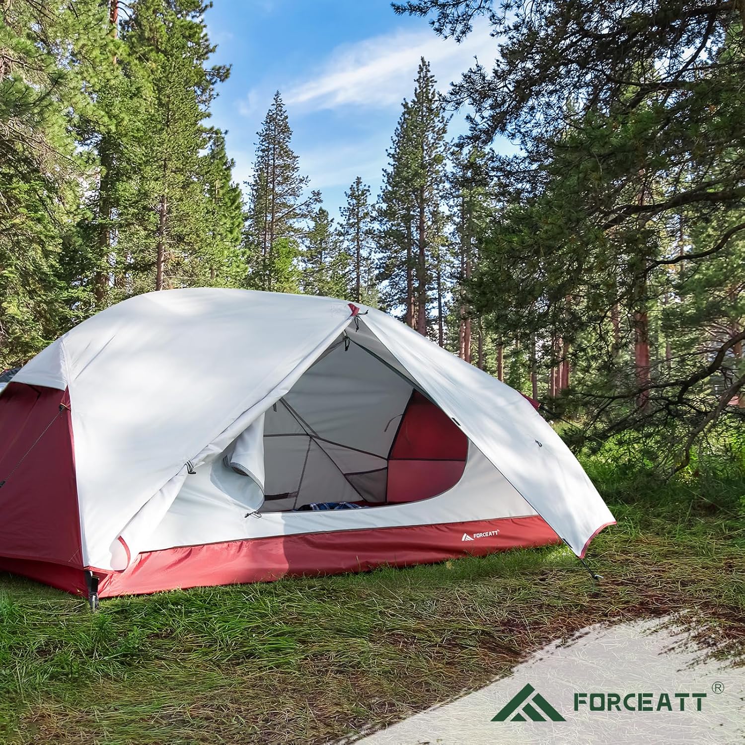 Forceatt Zelt 2–3 Personen Campingzelt, 2 Türen wasserdicht und winddicht, 3–4 Jahreszeiten, ultraleichtes Rucksackzelt für Trekking, Camping, Outdoor. – Bild 7