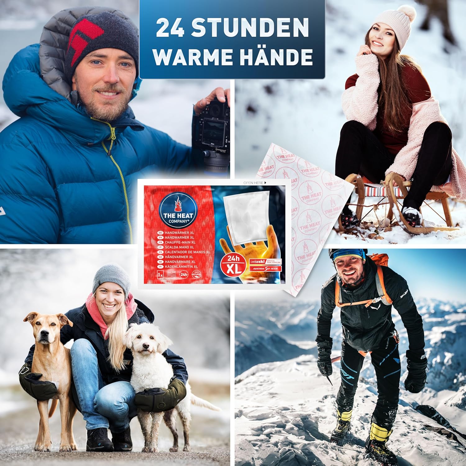 THE HEAT COMPANY Handwärmer XL – 10er- oder 40er-Pack – Extra warm – großer Taschenwärmer – Wärmekissen – 24 Stunden warme Hände – gebrauchsfertig – luftaktiviert – rein natürlich – Bild 4