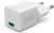 Hama Schnellladegerät mit USB-C, unterstützt Power Delivery und Qualcomm Quick Charge, 25 W, Super-Mini-Größe, 2,9 x 2,75 x 2,75 cm, ideal für Samsung – Weiß