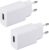 2 Stück USB Netzteil 5V 2A USB Ladegerät Stecker Netzstecker Steckdose Adapter Ladestecker kompatibel mit Kopfhörern, Smartwatch, LED-Licht, Bluetooth-Geräten usw.