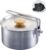 Campingtopf, Edelstahl-Kochtopf, Campingkocher-Set mit Deckel und klappbarem Griff, 1000 ml großes Fassungsvermögen, für Wandern, Picknick