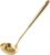 Newness Suppenkelle aus Edelstahl (rostfrei, hitzebeständig), 35 cm große Schöpfkelle aus 304 Edelstahl mit ergonomischem Vakuumgriff, Soße und Eintopf – Küchenhelfer in Gold