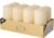 Papstar Stumpenkerzen, Creme (8 Stück), rund, Durchmesser 5 cm, Länge 10 cm, lange Brenndauer ca. 16 Stunden, rußfreie Verbrennung für Catering, Feiern und Partys, #17981