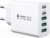 USB C Ladegerät 50 W, 5 Ports Mehrfachstecker mit 2 USB-C und 3 USB-A, 50 W USB-A Netzteil Wandladegerät, Schnellladung PD 3.0 Netzadapter kompatibel mit iPhone 12/13/14/15/16/Samsung/Handys/Tablets