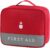 1-teiliges Erste-Hilfe-Set, wasserdichtes Erste-Hilfe-Set, tragbarer leerer Erste-Hilfe-Koffer, ideal für Familien, Camping und den Außenbereich (rot, 23,5 x 9 x 19,5 cm)
