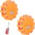 2 x Warnleuchte mit Magnet, Haken und 9 Blinklichtmodi, Orange