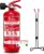 2L Fettfeuerlöscher ABF 8A | 70B | 40F mit Prüfzertifikat, Wandhalterung und Manometer