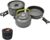 JZK Camping-Kochgeschirr-Set, 2–3 Personen, faltbar, Camping-Kochtopf-Set, Kochtopf, Pfanne, Teekanne, Aluminium, für Picknick im Freien, Camping und Wanderreisen
