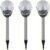 3x Edelstahl LED Solar Gartenleuchte Kugel mit Knisterlicht Solarlampe Deko Gartenleuchte Bunte Lampe