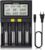 Universal-Akkuladegerät, 18650 Akkuladegerät mit 4 Steckplätzen, LCD-Display Akkus Ladegerät für Li-Ion LiFePO4 NI-MH NI-Cd AA AAA C 18350 18500 18700 20700 21700 26650 RCR123