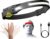 Reiteag Stirnlampe LED wiederaufladbar für Abenteuer, 230° breite Stirnlampe, rotes Licht, Stirnlampe, Sensor-Stirnlampe, wasserdicht, mit Stirnlampe Joggen, für Camping, Joggen, Angeln, Reparatur, Abenteuer