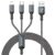 GIANAC Multi-USB-Kabel, universelles Ladekabel (1,2 m), schnelles 3-in-1-Multi-iP-Micro-USB-Typ-C-Lightning-Kabel für iPhone, Android Galaxy, Huawei, Oneplus, Sony, LG, Honor View, Grau