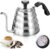 Schwanenhals-Wasserkocher: 1200 ml / 40 oz Edelstahl-Wasserkocher Kaffeekanne Wasserkocher Schwanenhals mit Thermometer für alle Herdarten Langlebig, leicht zu reinigen