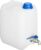 Wasserkanister mit Metallhahn, 5 Liter, Trinkwasserkanister & Wasserhahn verzinkt, Wassertank BPA-frei, Wasserbehälter hergestellt in der EU – ideal für Camping, Camper & LKW