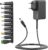 HKY 12 V 2,5 A Universal-Netzteil, Ladegerät, Ladekabel, Adapter für LED-Streifen, Wasserpumpe, Drucker, Scanner, Router, DVD-Player, externe Festplatten, Kamera, Radio, Netzteil, Medion E2221T MD, Akoya E3215