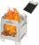 Lixada Tragbarer Campingkocher, zusammenklappbarer Campingkocher, Holzofen, leichter Taschenkocher, Rucksackkocher mit Tasche