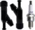 2 x Zündkerzenstecker + 1 x Zündkerze, passend für Honda GX120 GX160 GX200 GX390 Motoren, Stromgenerator, Tauchpumpen, Rasenmäher