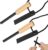 Outdoor-Feuerstahl-Überlebensfeuerstein mit Holzgriff und Kompass, 2 Stück | Magnesium Feueranzünder Survival Set, Feueranzünder aus Feuersteinstahl, Survival Kit für Bushcraft, Camping, Wandern, Lagerfeuer