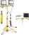 LED-Baustrahler mit Stativ, 200 W, 20.000 LM, 6500 K, Arbeitsleuchte, IP66 wasserdicht, einstellbare Richtung, einstellbare Helligkeit, 200 W, 100 W, 50 W, Baulampe für Garage, Baustelle