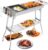 Holzkohlegrill, Campinggrill, Klappgrill aus Edelstahl, 100 x 31 x 71 cm (XXL), tragbare Grills, komplettes Zubehör, Outdoor, Terrasse, Camping, Grillparty, für 5-10 Personen