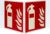Feuerlöscher-Nasenschutz (F001) – Aluminium 0,5 mm, 200 x 200 mm, photolumineszierend 55/8 mcd DIN 67510 Lichtklasse B, konform mit ASR A1.3 / ISO 7010