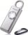 Originaler Selbstverteidigungs-Schlüsselanhänger für Frauen, persönlicher Alarm, 130-dB-Sirene, LED-Blitzlicht, helle Farben (Metallic-Silber)